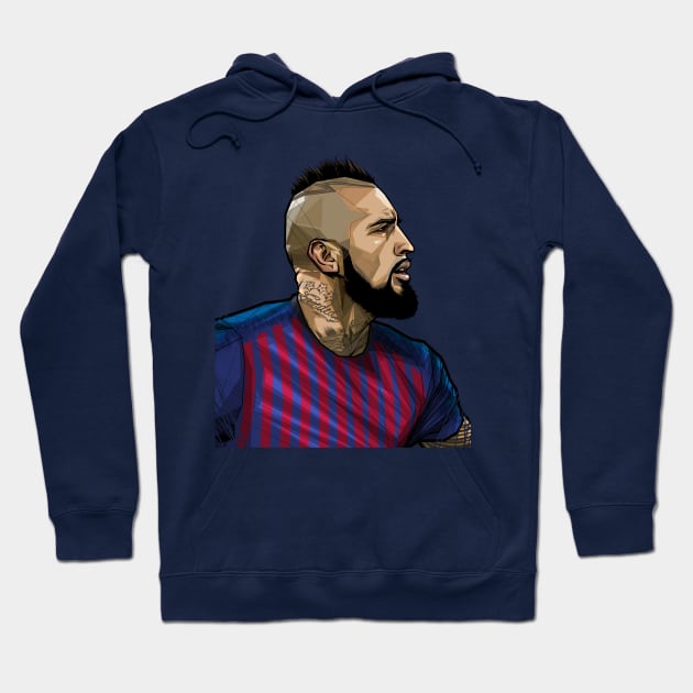 Vidal Chilean midfielder Hoodie by akyanyme